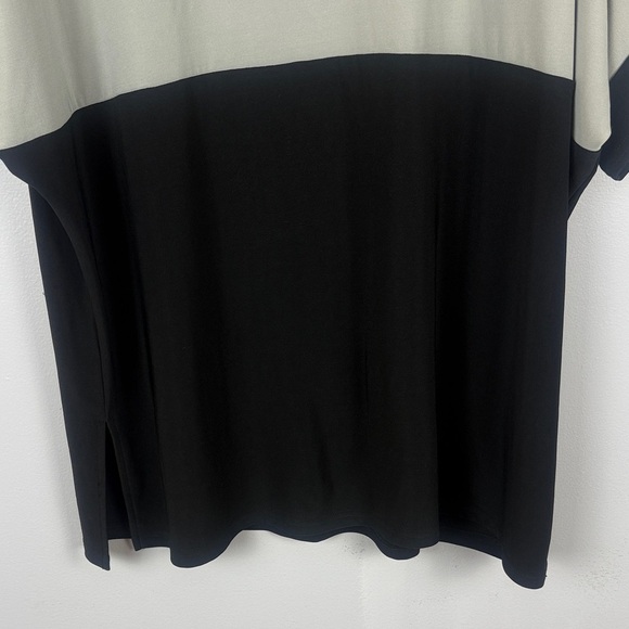 Sympli Black Gray Tan Colour Block Minimalist Casual Tunic Top Size 12 - Picture 4 of 10